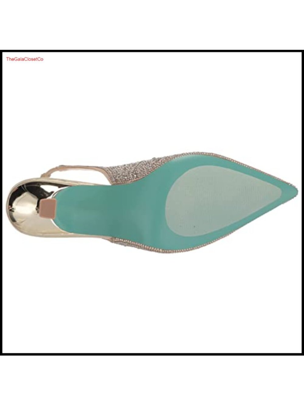 Rhinestone Slingback Kitten Heel Pointed Toe Pump - Picture 4 of 6